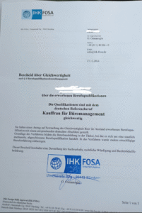 Ofis Elamanı Denklik Belgesi